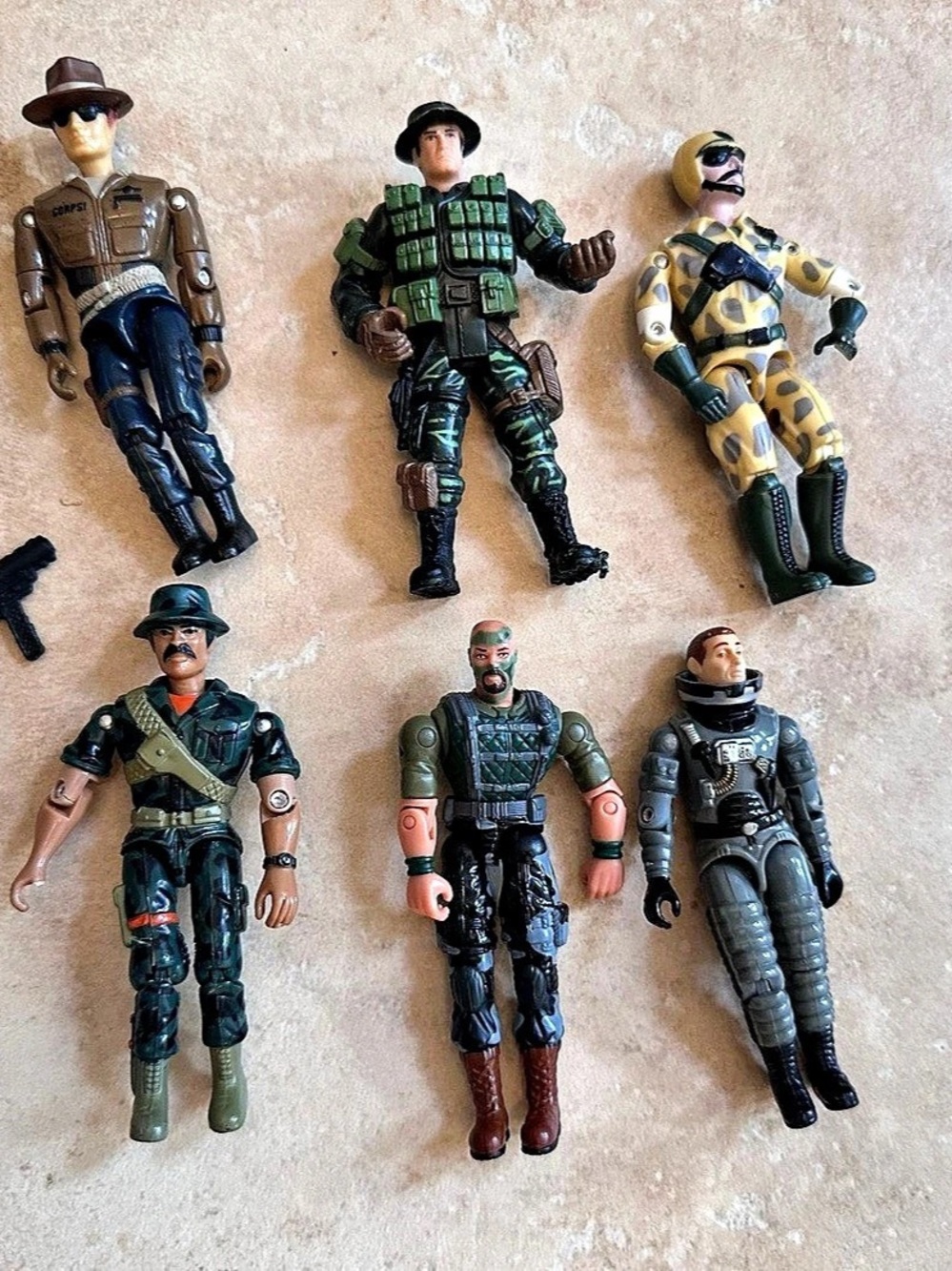 Military Action Figure Lot of 6 Lanard The Corps 3.75" Troopers